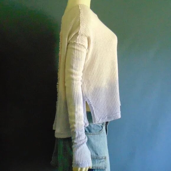 We The Free NWT Smokewash Hacci Moonstone Purple Ombre Crop Sweater S - Picture 5 of 10